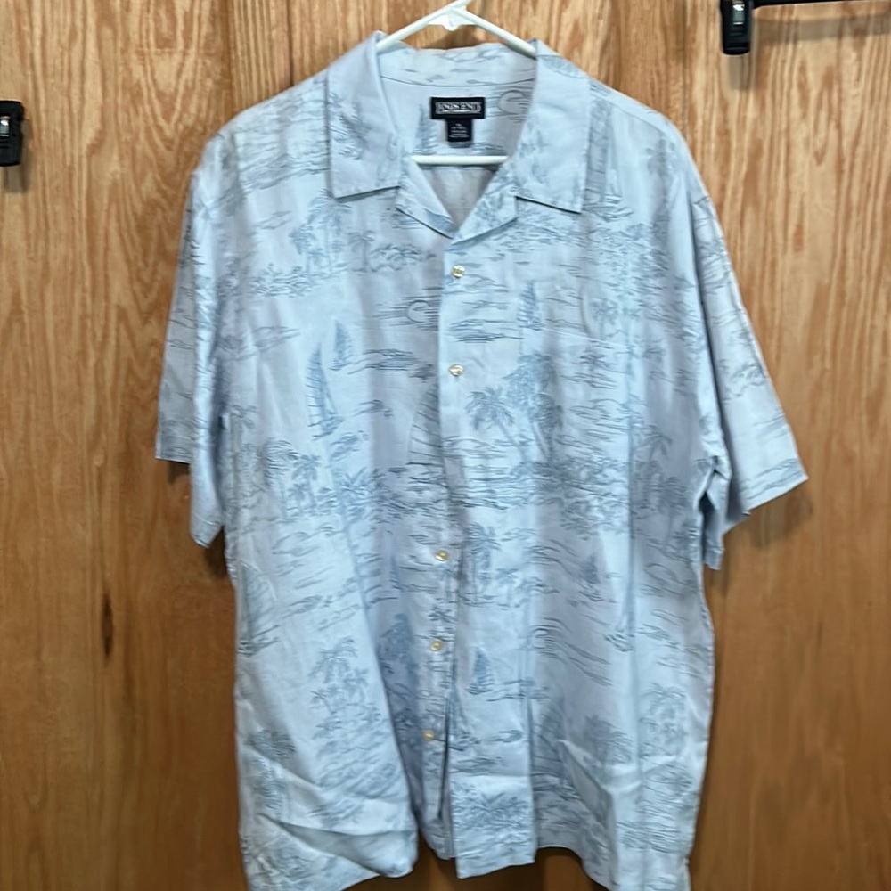 Lands End men’s 100% washable Linen, shirt sleeve shirt
